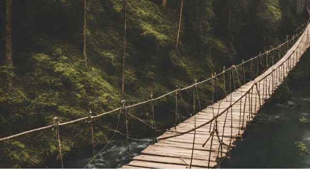 Creación virtual de un puente colgante | CANVA