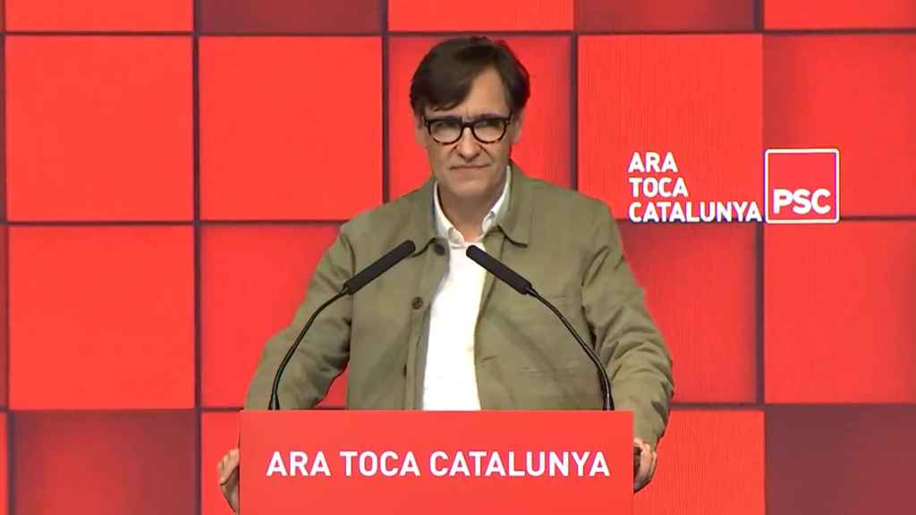 Salvador Illa, durante el acto político del PSC en Sant Joan Despí