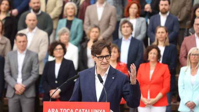 Salvador Illa, en el acto de la fotografía de las candidaturas del partido