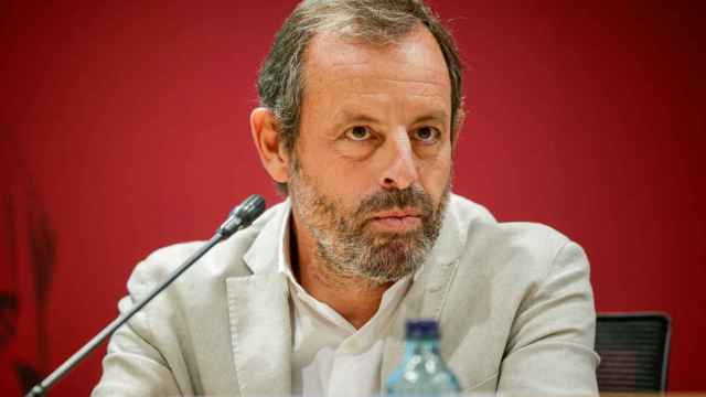 El expresidente del FC Barcelona Sandro Rosell durante una mesa redonda en el Colegio de Abogados de Barcelona, a 24 de octubre de 2023
