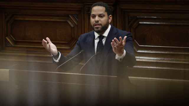 El diputado de Vox Ignacio Garriga, en el Parlament de Cataluña