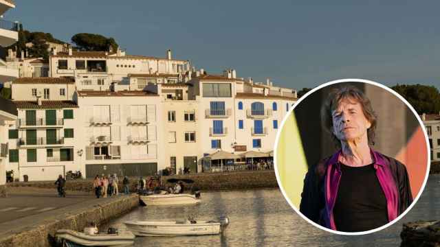 Fotomontaje de Cadaqués y Mick Jagger
