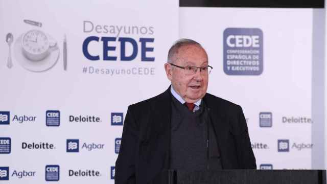 José Luis Bonet, presidente de la Cámara de Comercio de España, en un desayuno de CEDE