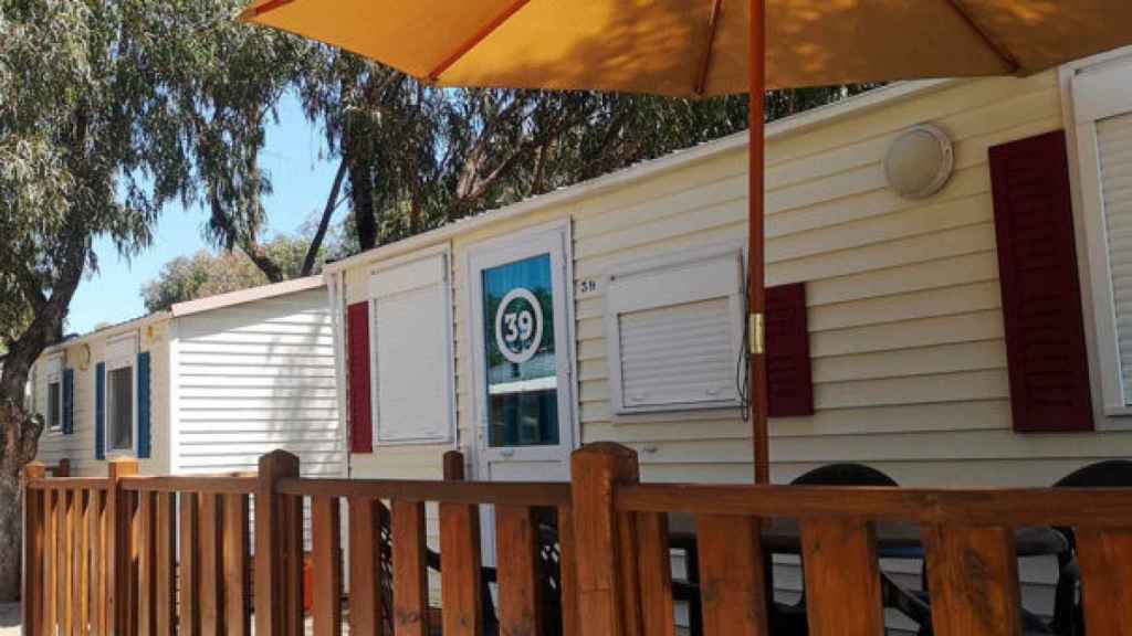 Un bungalow del cámping de Coma-ruga