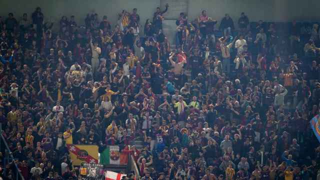 La afición del Barça presente en el estadio del PSG