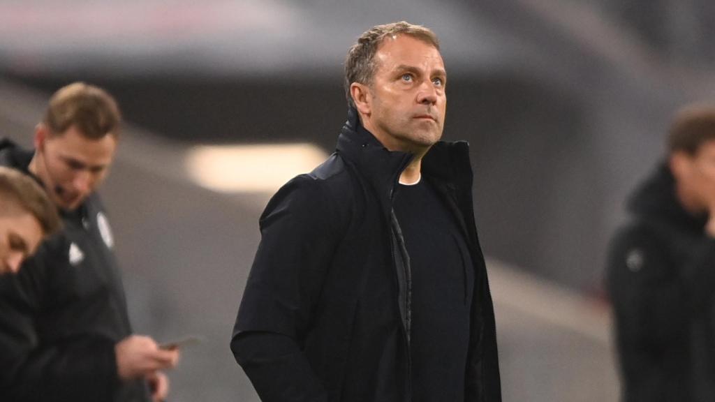 Hansi Flick, durante un partido del Bayern Múnich