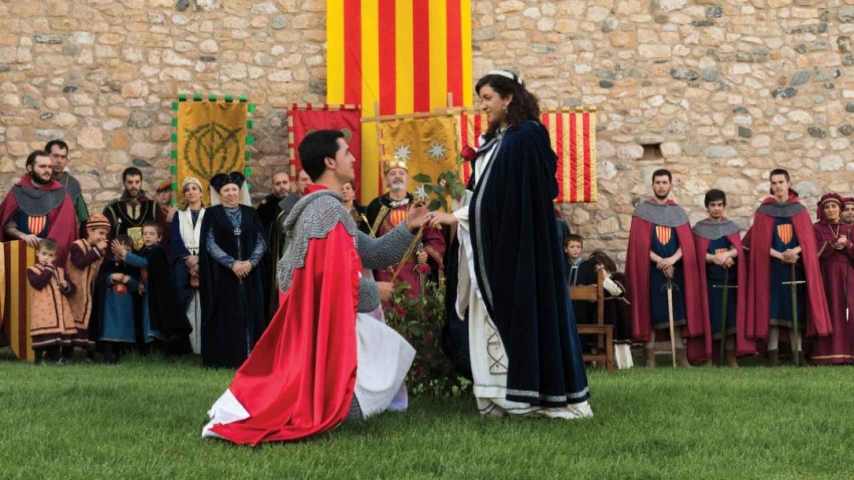 Reconstrucción de la leyenda de Sant Jordi en Montblanc