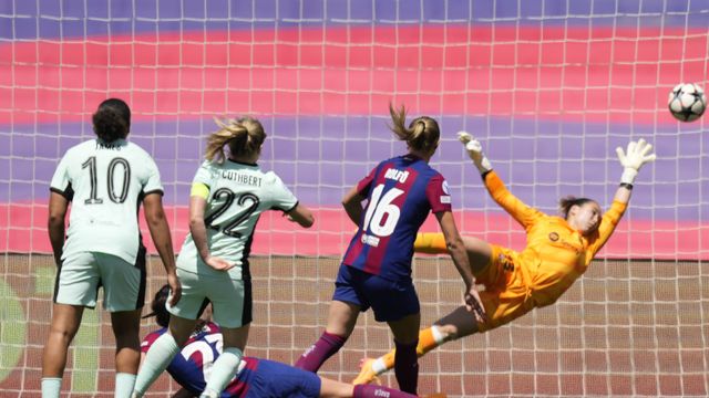 El 0-1 del Chelsea contra el Barça en Montjuïc
