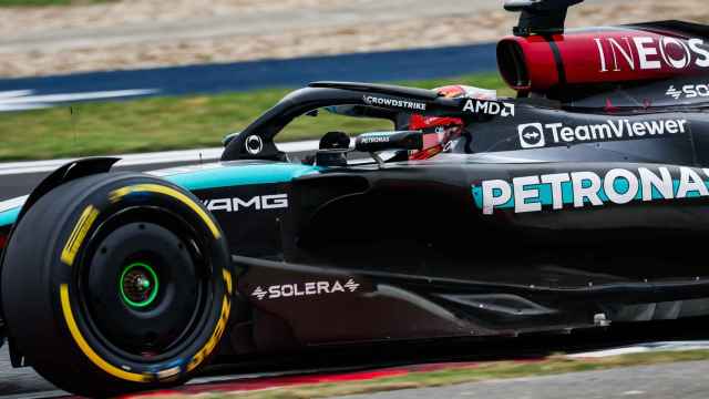 El piloto George Russell, durante el GP de China del 21 de abril