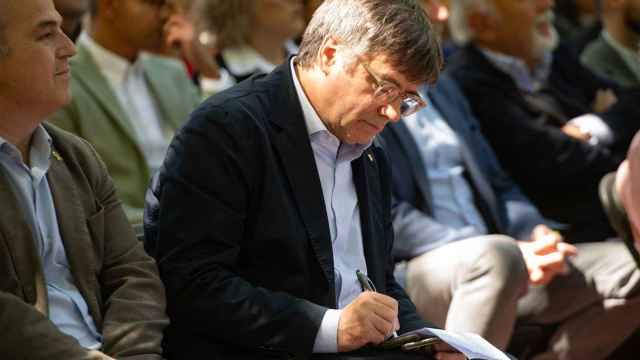 El expresidente de la Generalitat y candidato de Junts a las elecciones catalanas, Carles Puigdemont