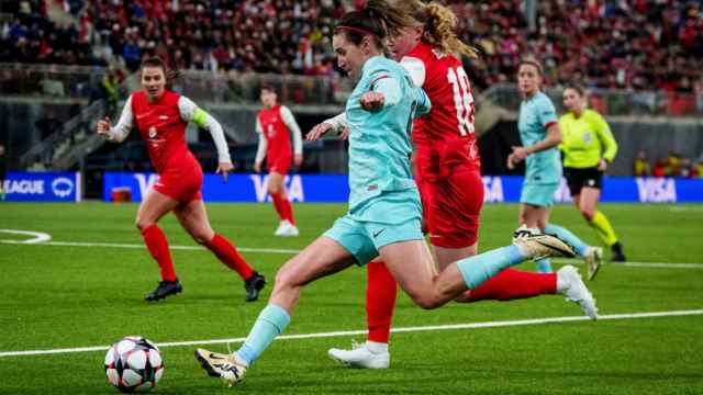 Mariona Caldentey, en el partido del Barça Femenino contra el Brann noruego
