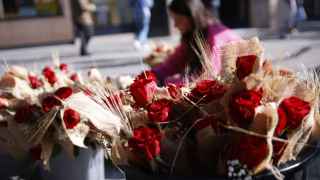 Parada de rosas en Barcelona