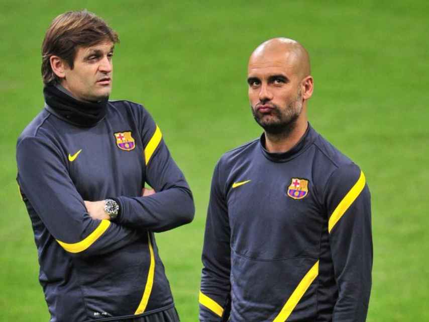Tito Vilanova y Pep Guardiola