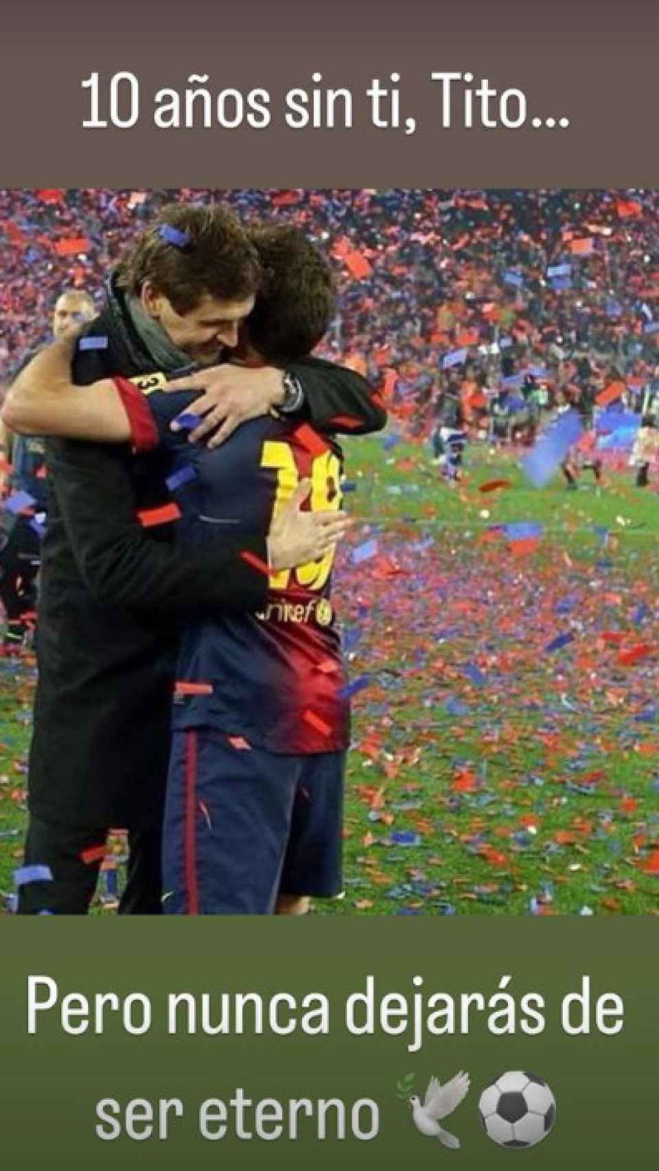 La dedicatoria de Jordi Alba a Tito Vilanova en el décimo aniversario de su muerte