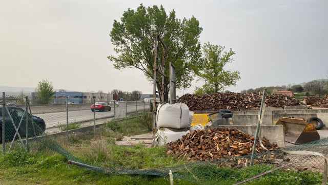 Lugar donde estaba expuesta la piscina robada