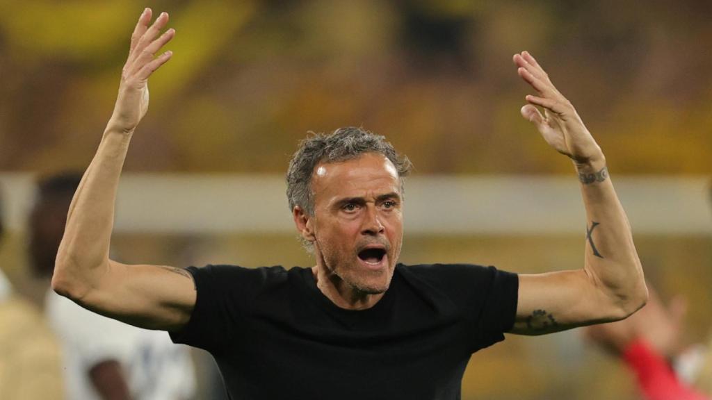 El cabreo de Luis Enrique durante el Dortmund-PSG