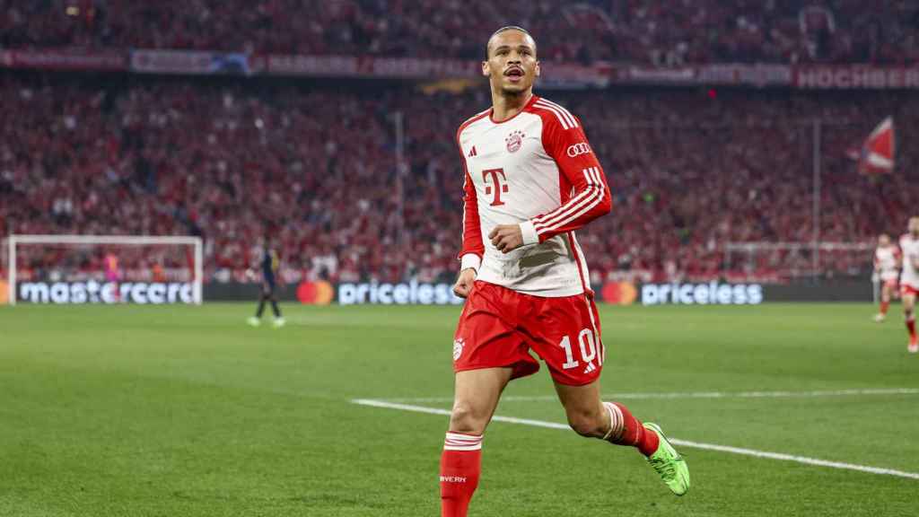 Leroy Sané festeja su gol anotado contra el Real Madrid