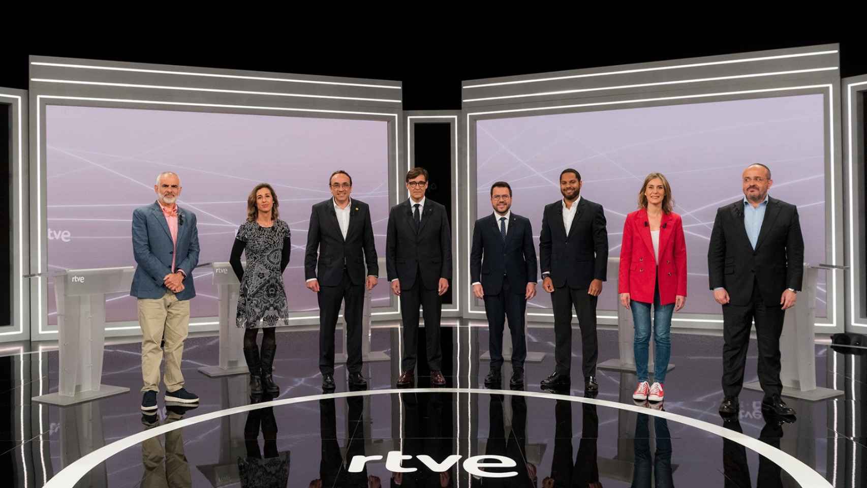 Los candidatos a las elecciones del 12M en el debate de RTVE
