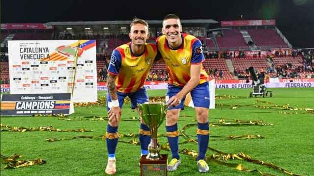 Aleix García y Oriol Romeu, tras el amistoso Catalunya-Venezuela