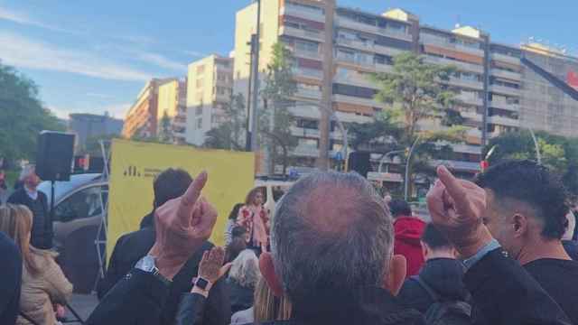 Ester Capella, 'exconsellera' de Justicia, en el acto boicoteado por los funcionarios  de prisiones este lunes