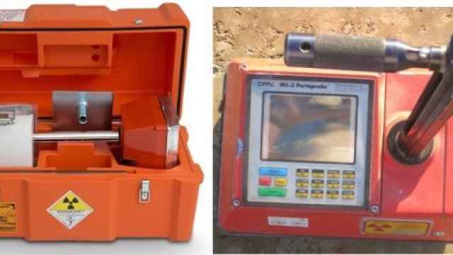 Maleta y equipo radiactivo robado en Barcelona