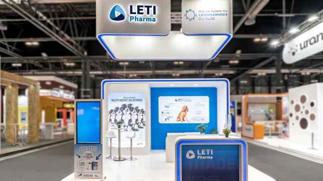 Un stand de Leti Pharma en una feria especializada