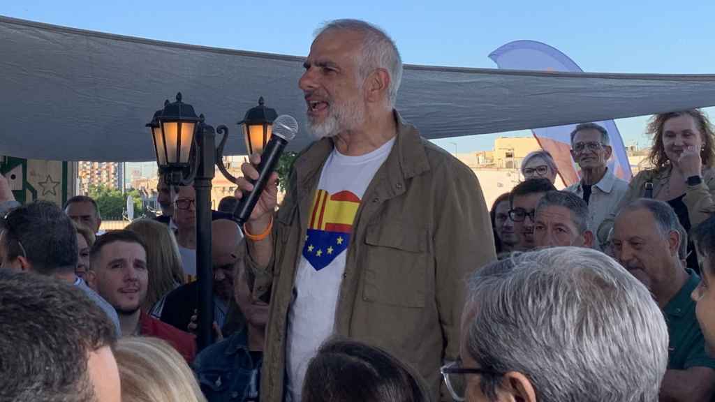 Carlos Carrizosa en el acto final de campaña de Cs