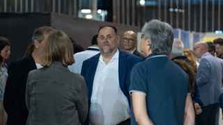 El presidente de ERC, Oriol Junqueras, en el recuento de hoy