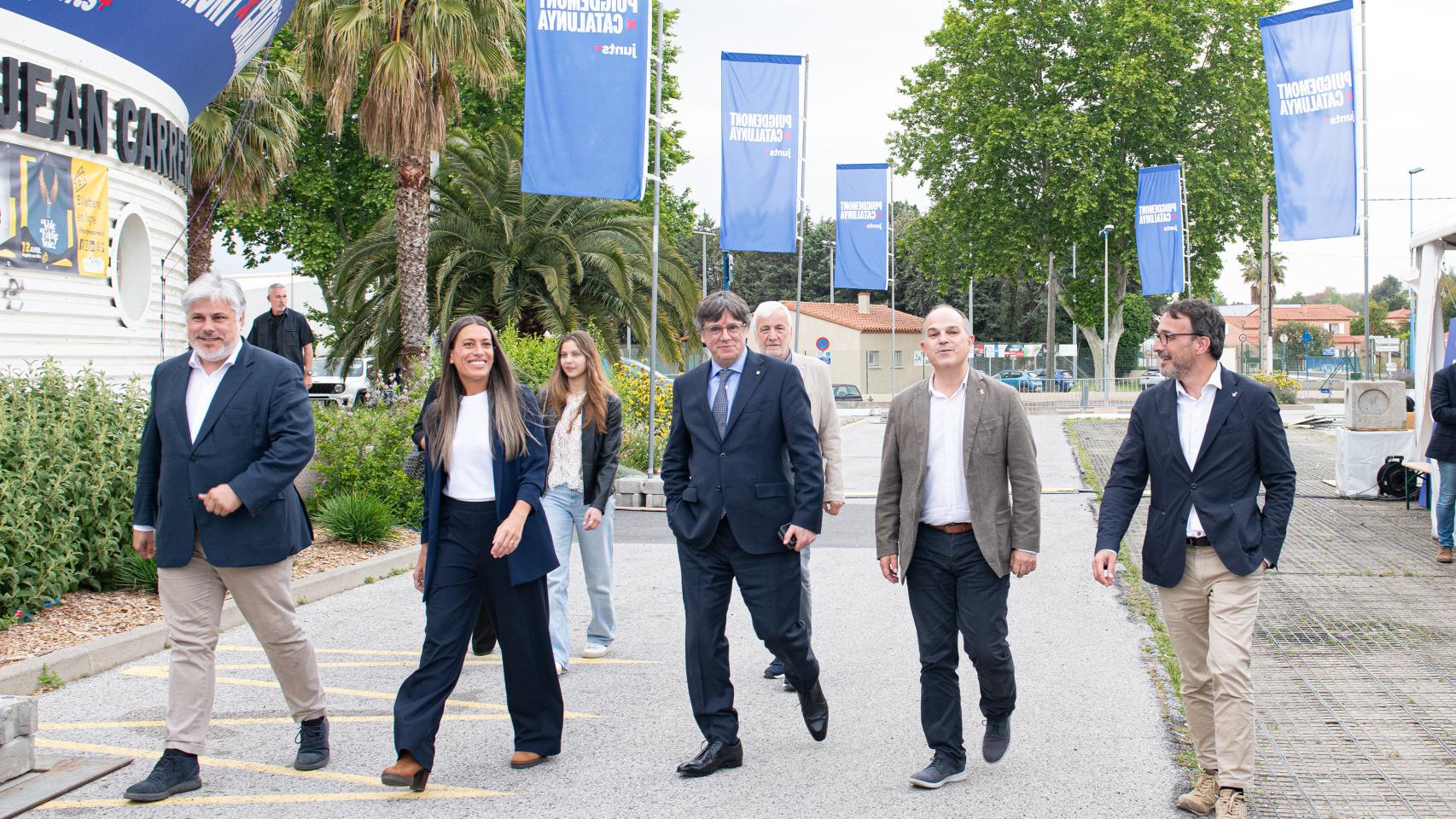 Carles Puigdemont, Jordi Turull, Albert Batet, Josep Rius y Míriam Nogueras