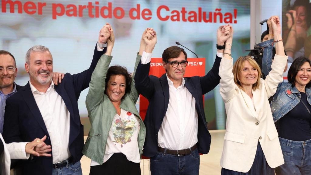 Dirigentes del PSC celebran el resultado de las elecciones