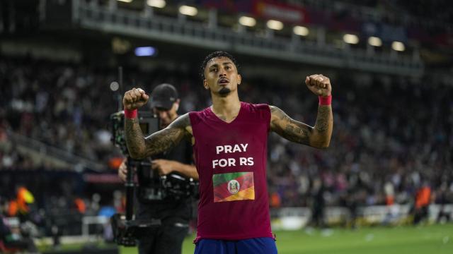 La dedicatoria de Raphinha para celebrar su gol contra la Real Sociedad