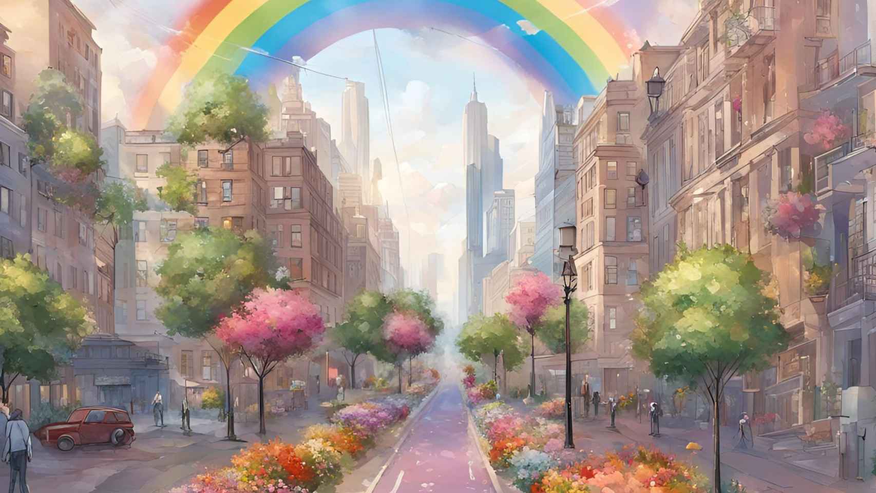 Una ciudad feliz según la IA | PEXELS