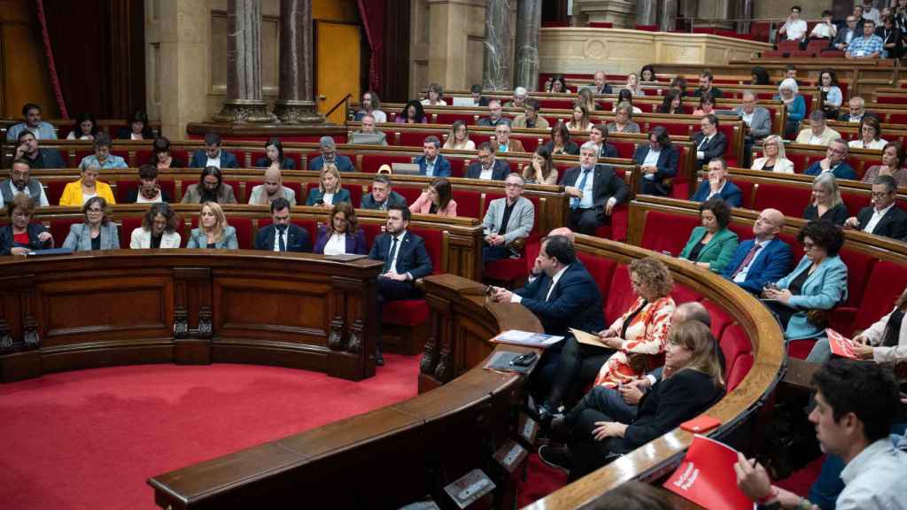 El  hemiciclo del Parlament