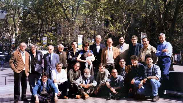 Imagen de grupo de los fotógrafos incluidos en la Colección de Fotografía del Fondo de Arte de la Generalitat entre los que se encuentran Colita, Català-Roca, Joan Colom y Xavier Miserachs