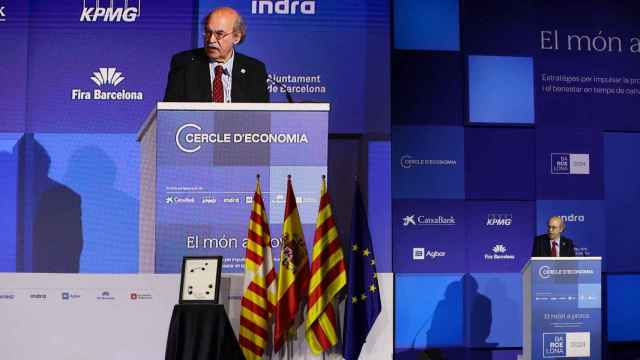 El exconseller de Economía, Andreu Mas-Colell, en el Círculo de Economía