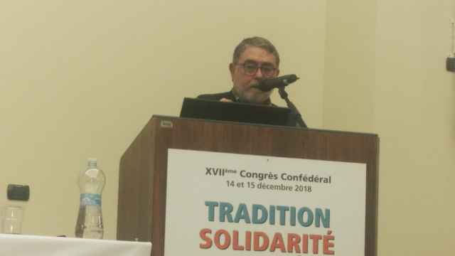 Carles Sastre, en una conferencia en 2018