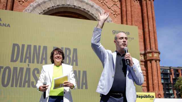 Tomàs Molina en la 'Festa de la República' de ERC, en el mes de abril
