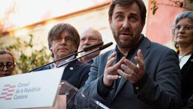 Toni Comín, en un acto del autodenominado Consejo de la República del prófugo Puigdemont