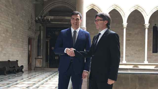 Pedro Sánchez y Carles Puigdemont, en 2017