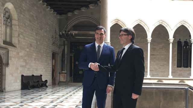 Pedro Sánchez y Carles Puigdemont, en 2017