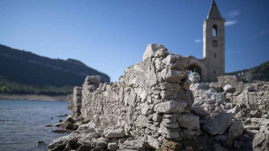 Pueblo de Sant Romà, en el pantano de Sau