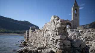 Pueblo de Sant Romà, en el pantano de Sau