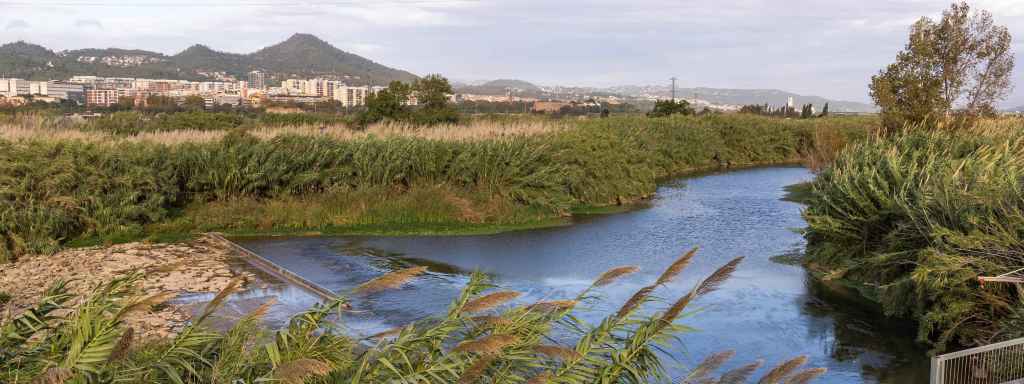 El río Llobregat, a su paso por Sant Joan Despí