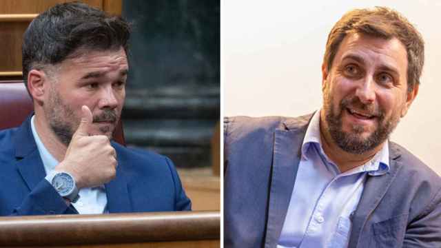 Gabriel Rufián (ERC) y Toni Comín (Junts)