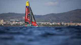 Imagen de un buque de la Copa América de vela
