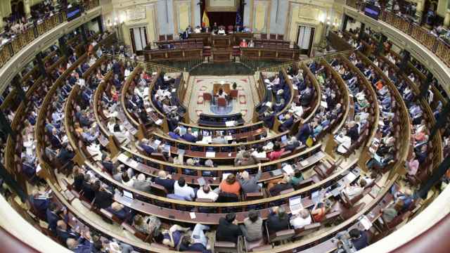 Plano general del hemiciclo en el Congreso de los Diputados