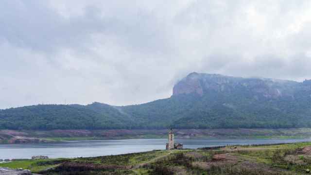 Vista del embalse de Vilanova de Sau, el 14 de mayo de 2024