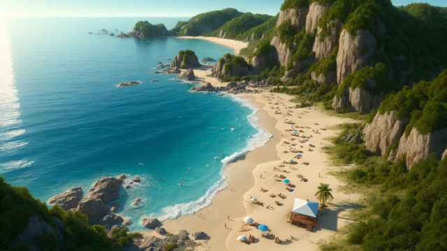 Imagen de una cala generada con IA