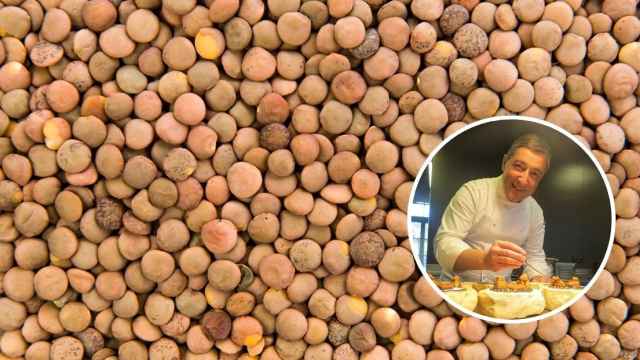 Fotomontaje Joan Roca y lentejas