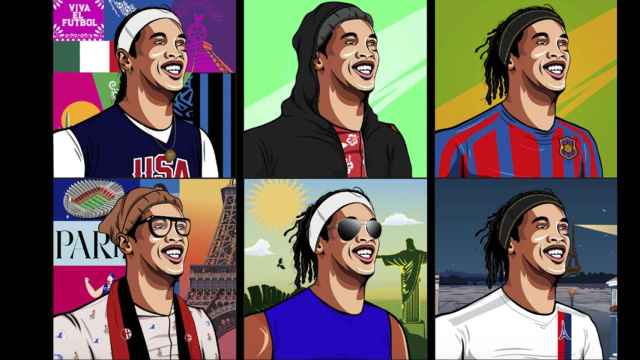 Nos NFT de Ronaldinho que se publicitan en la página web de Shirtum